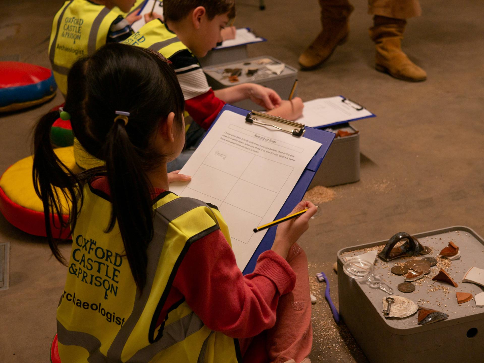 Dig! finds Child writing finds from their dig