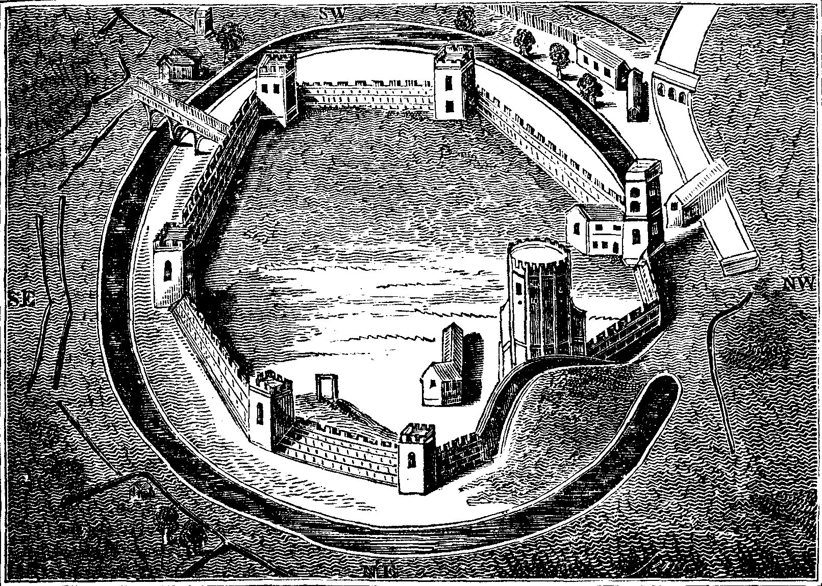 Ancient Plan Of Oxford Castle